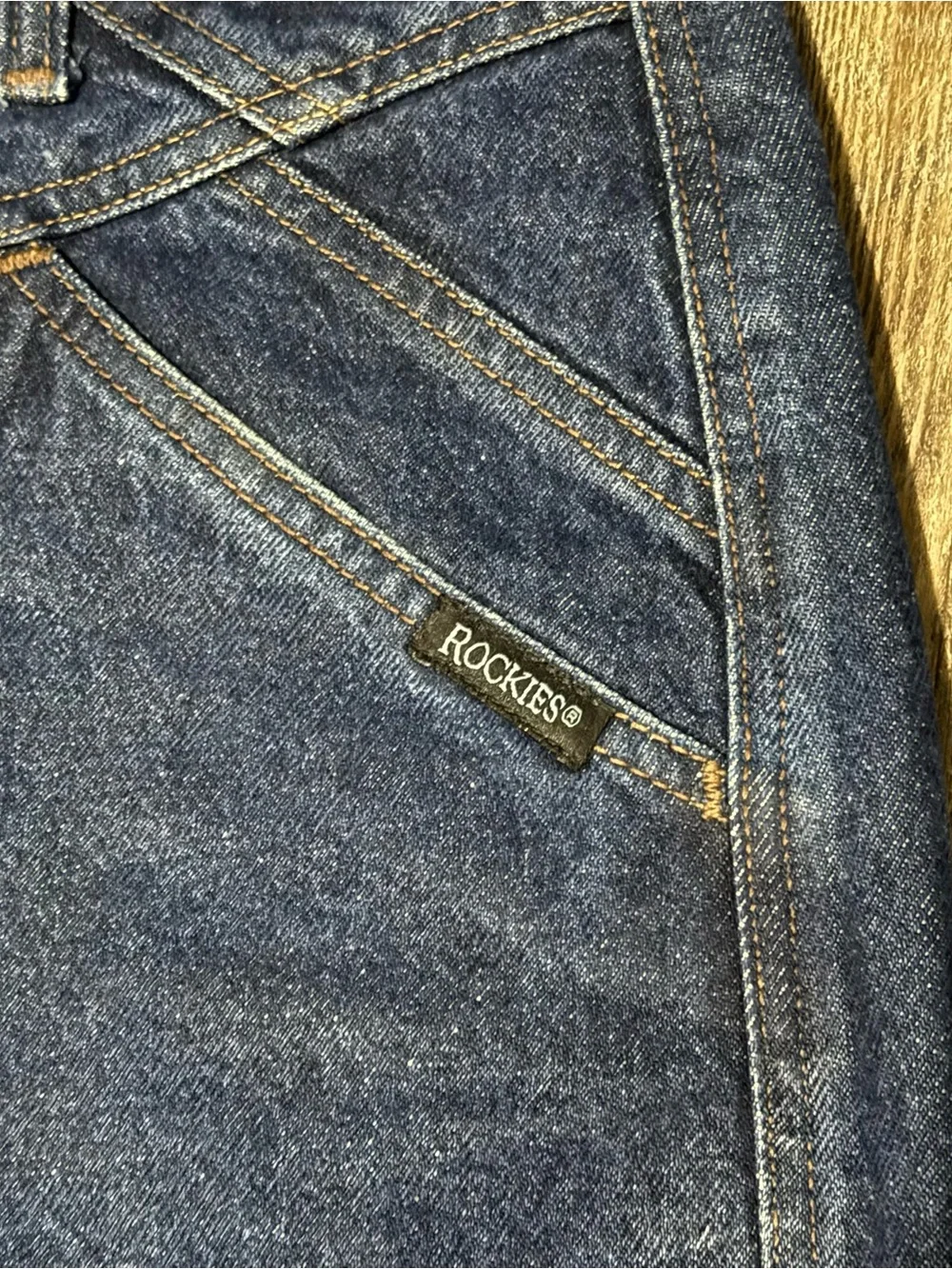 Vintage Rockies Straight Leg Jeans Women's 9/29 Bareback Dark Wash Western Denim